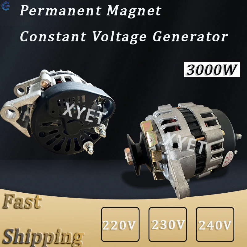 3000W Free Energy 2000W 1500W Brushless Generator Constant Voltage AC 220V 230V 240V High Power Household Alternator for Outdoor