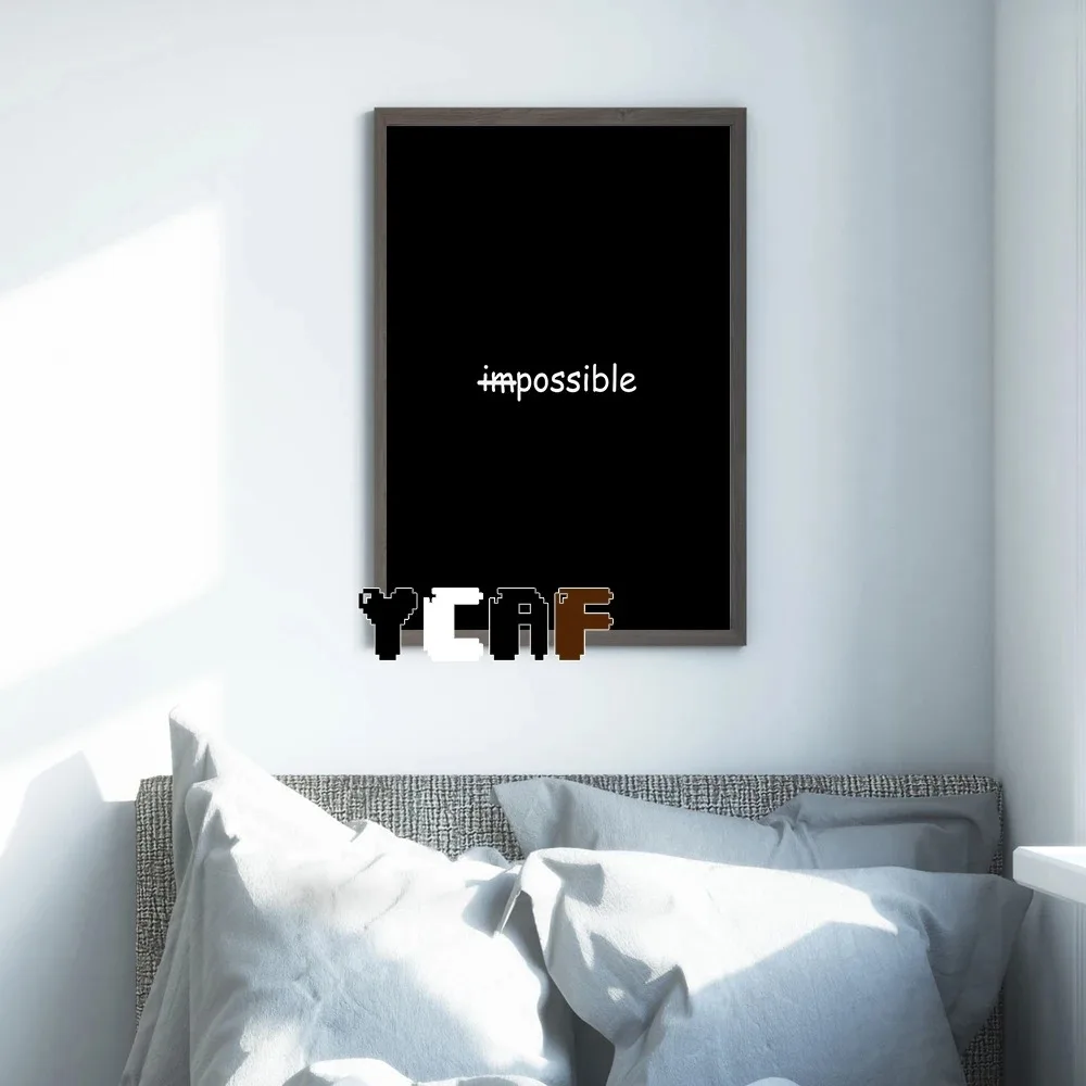 أسود الحد الأدنى تحفيزية الصالة الرياضية ملهمة يقتبس الجدار ملصق فني قماش الديكور الجمالي لمكتب إقتباس الديكور #4