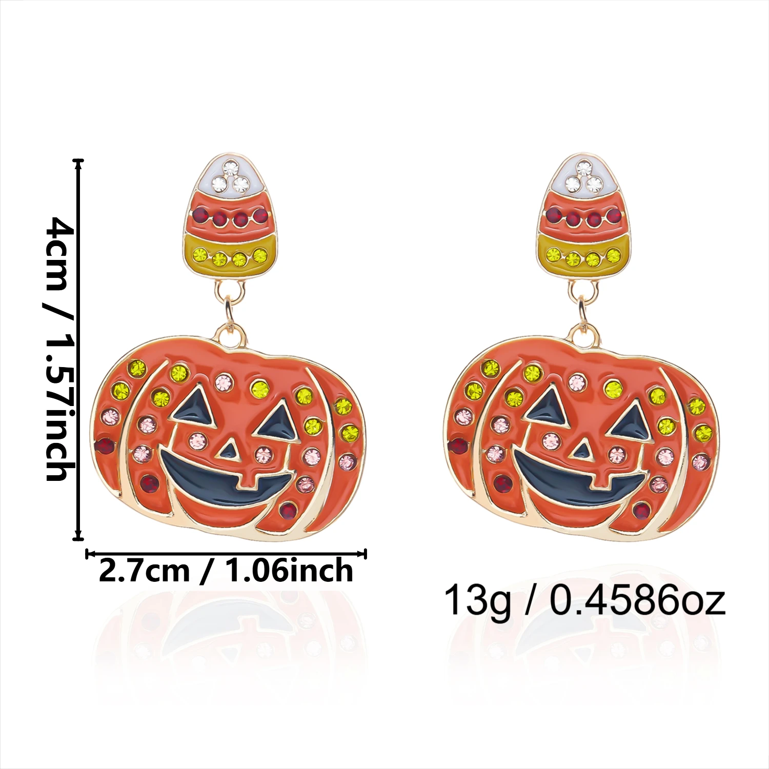 Kreative Cartoon Akimbo Kürbisbein-Ohrhänger für Damen, Halloween Emaille Spinnen-Ohrhänger, Festival Party Schmuck Geschenke – Detail 8