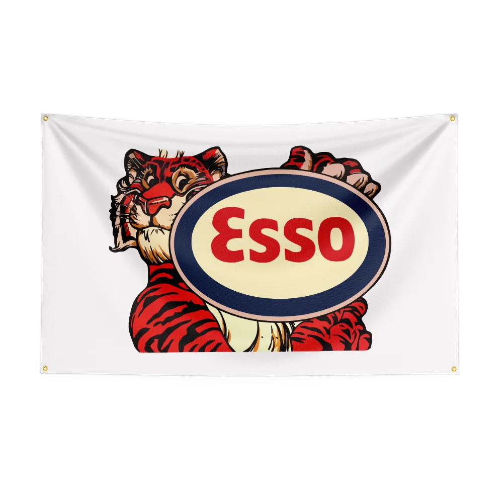 e-e-s-s-o Fuel Flag For Oil Station Garage Tuning Workshop studio fan collection home ornament