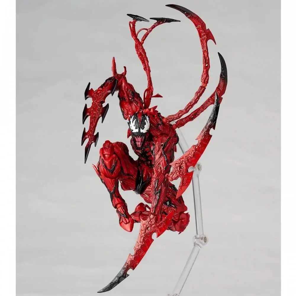 AMAZING YAMAGUCHI Carnage Venom Spider Man Marvel legends Action Figure Joint Movable Change Face Statue Model kids for Toy Gift