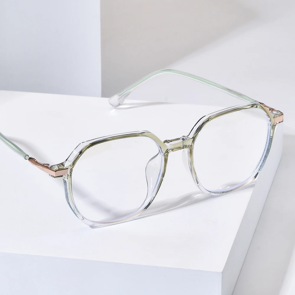 NIANZHEN TR90 Eyeglasses Frame Women Polygon Brand Design Glasses Men Retro Vintage Ultralight-Weight Eyewear Spectacles 3098
