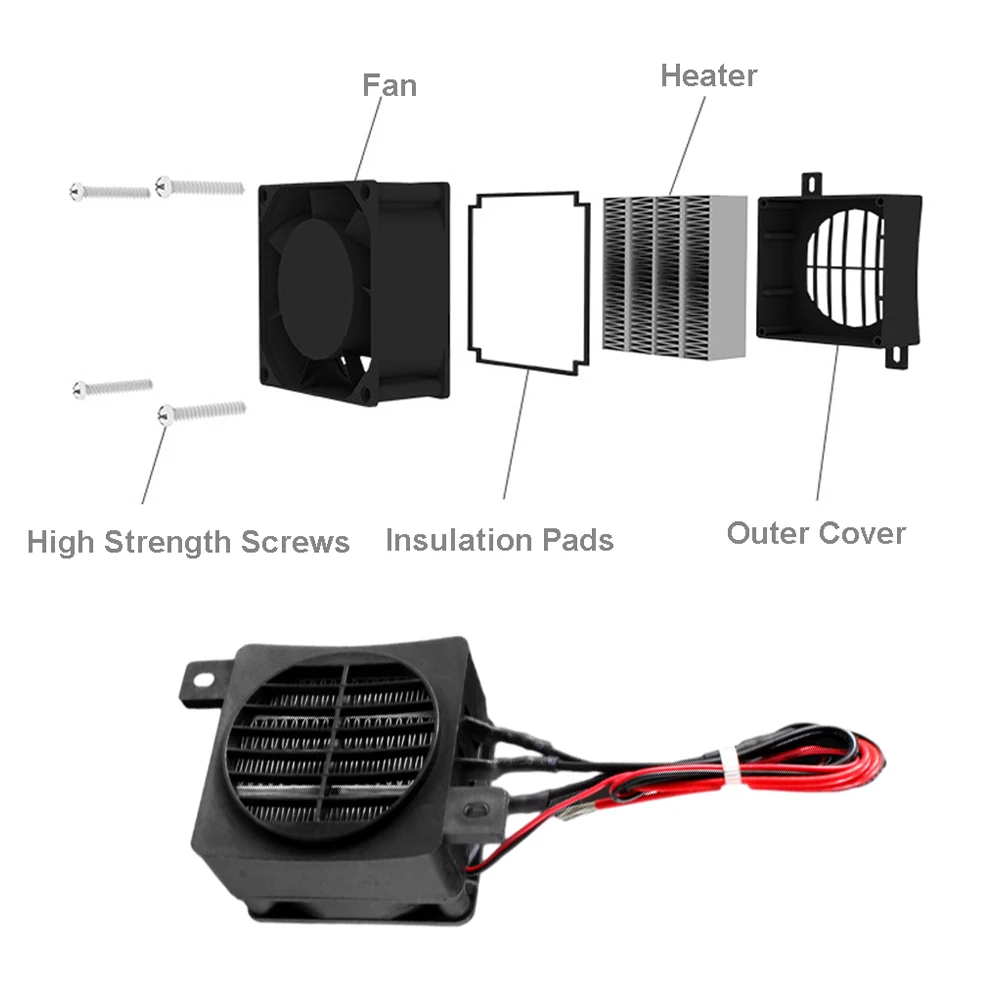 Calentadores Secadores de Ropa 12 V CC 100 W/120 W      Humidificadores de calentador PTC de ahorro de energía con elemento calefactor de temperatura constante