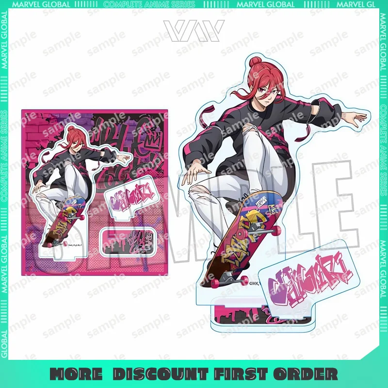 

13cm/5.12in Skateboard Double Insertion BLUE LOCK Acrylic Stand Isagi Yoichi Bachira Meguru Chigiri Hyoma Ornament Desktop Gift