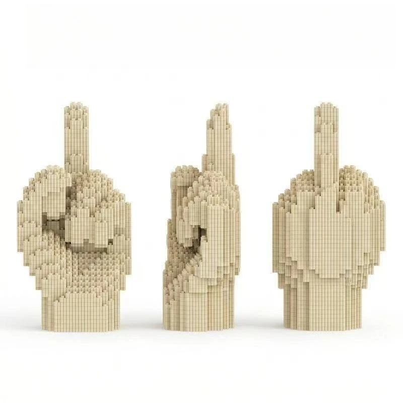 New Art Ornament Finger Building Blocks 3D Stereoscopic Assembly Building Blocks Toy Boy and Girl Gift Desktop Ornament