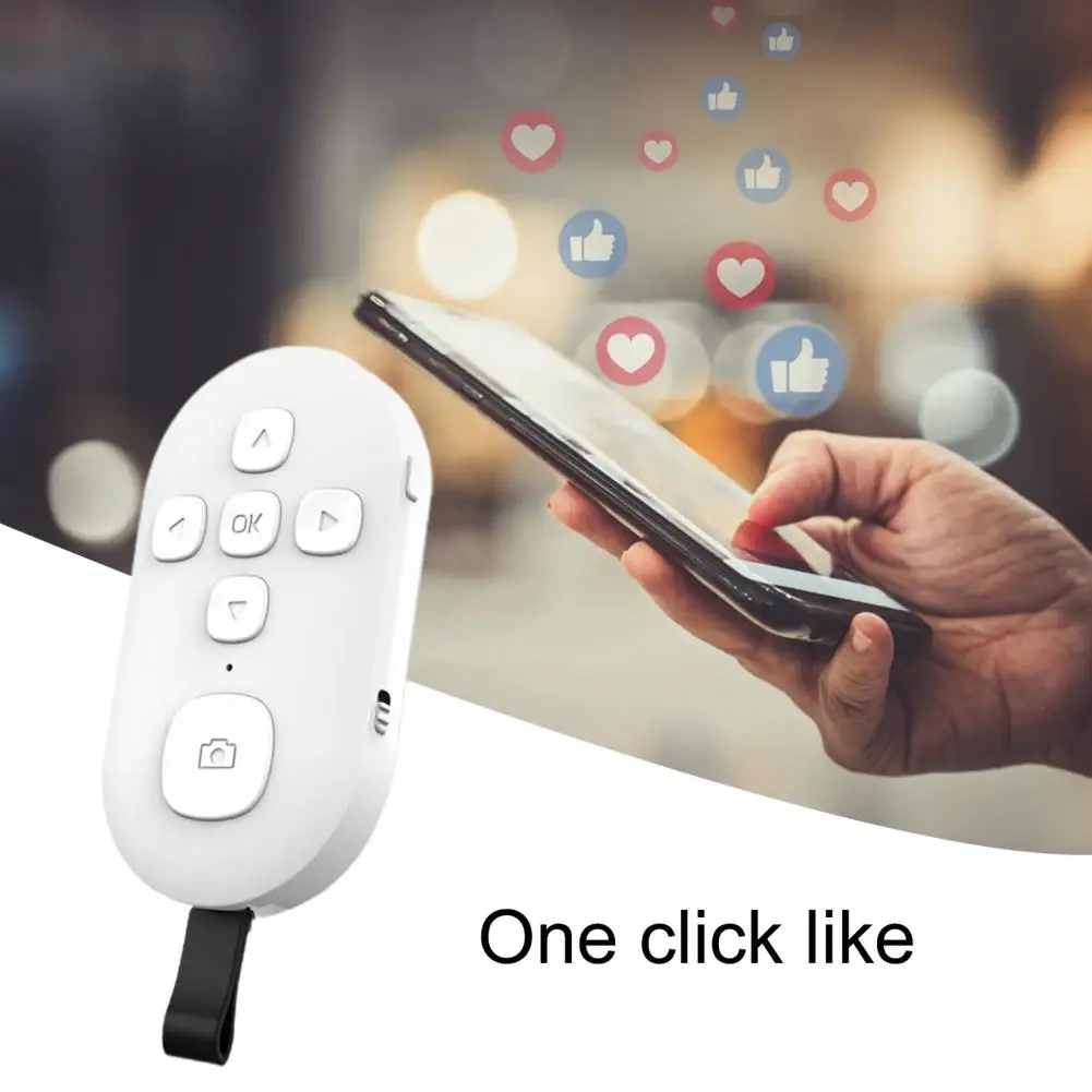 ปุ่มควบคุมระยะไกลรองรับบลูทูธชัตเตอร์โทรศัพท์มือถืออเนกประสงค์สำหรับ Tik-Tok e-book คอนโทรลเลอร์ไร้สาย