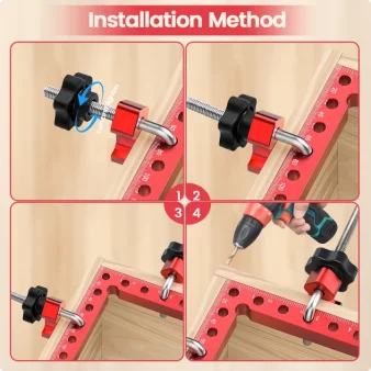 Woodworking 90° Right Angle Positioning Square Corner Clamp Aluminum Alloy Locator Jig