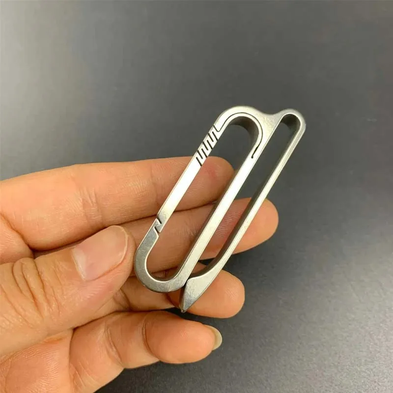 Titanium EDC Key Holder for Men Lightweight Anti-Rust Belt Loop Clip Organizer Perfect Gift for Outdoor Enthusiasts