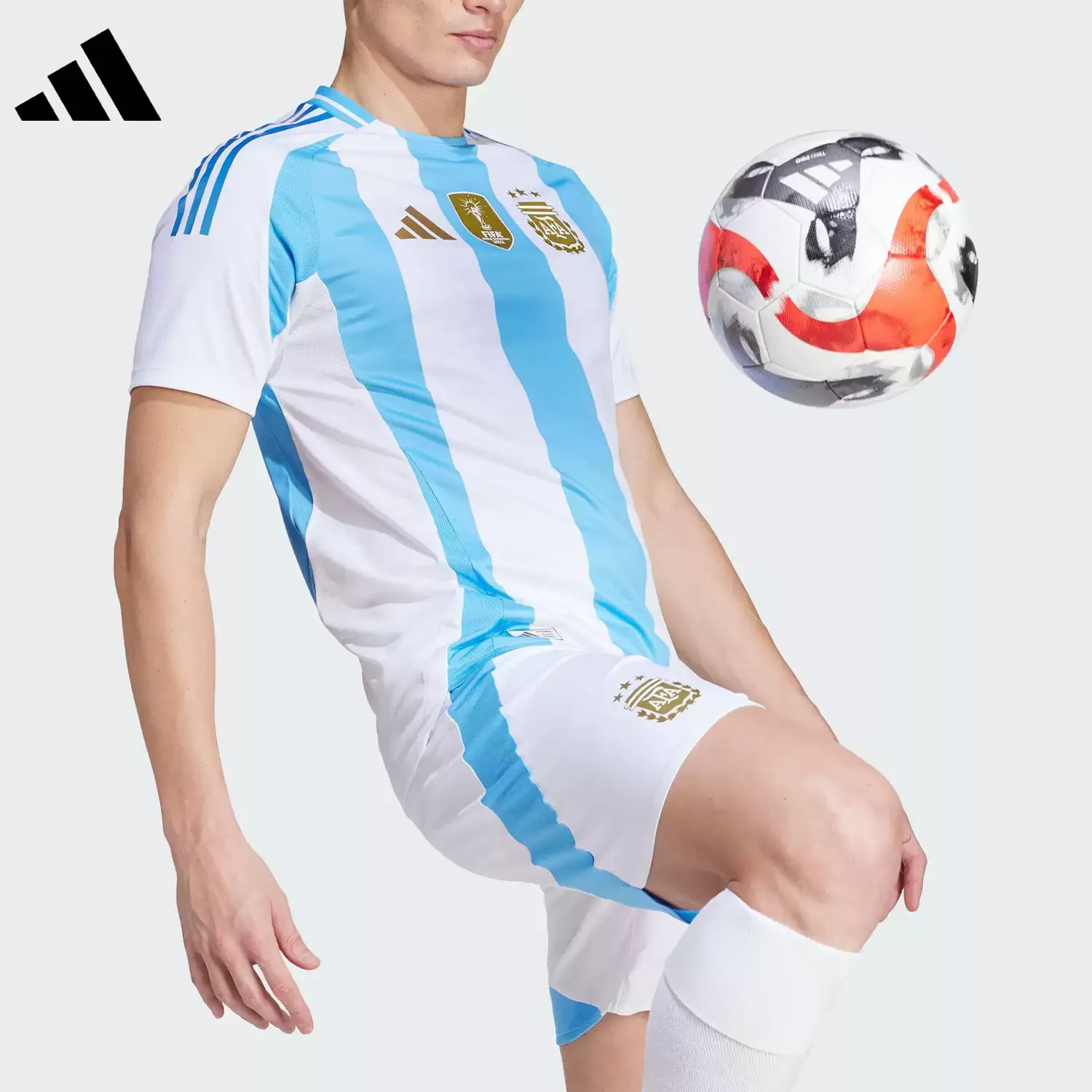 

Adidas Official Authentic Argentina Team Player Version Home Shirt for Men, Short-Sleeve, IP8388