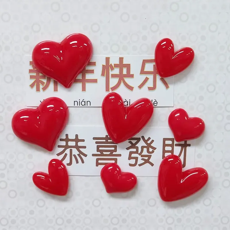 

Bright Red Heart Fridge Magnets Modern Kitchen Decor Magnetic Refrigerator Sticker Photo Message Board Magnets Home Accessories