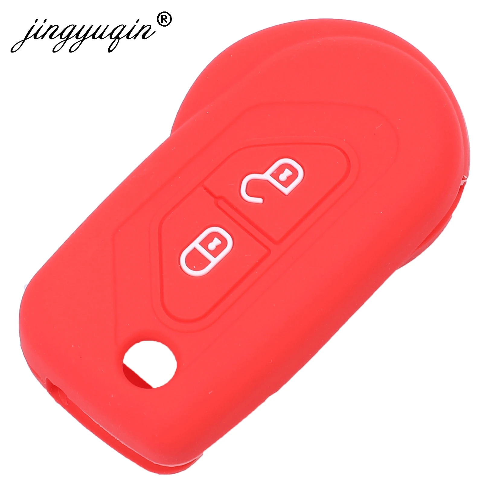 jingyuqin Rubber Skin Key Case for Citroen DS3 peugeot Silicone Flip Key Cover Protector Holder