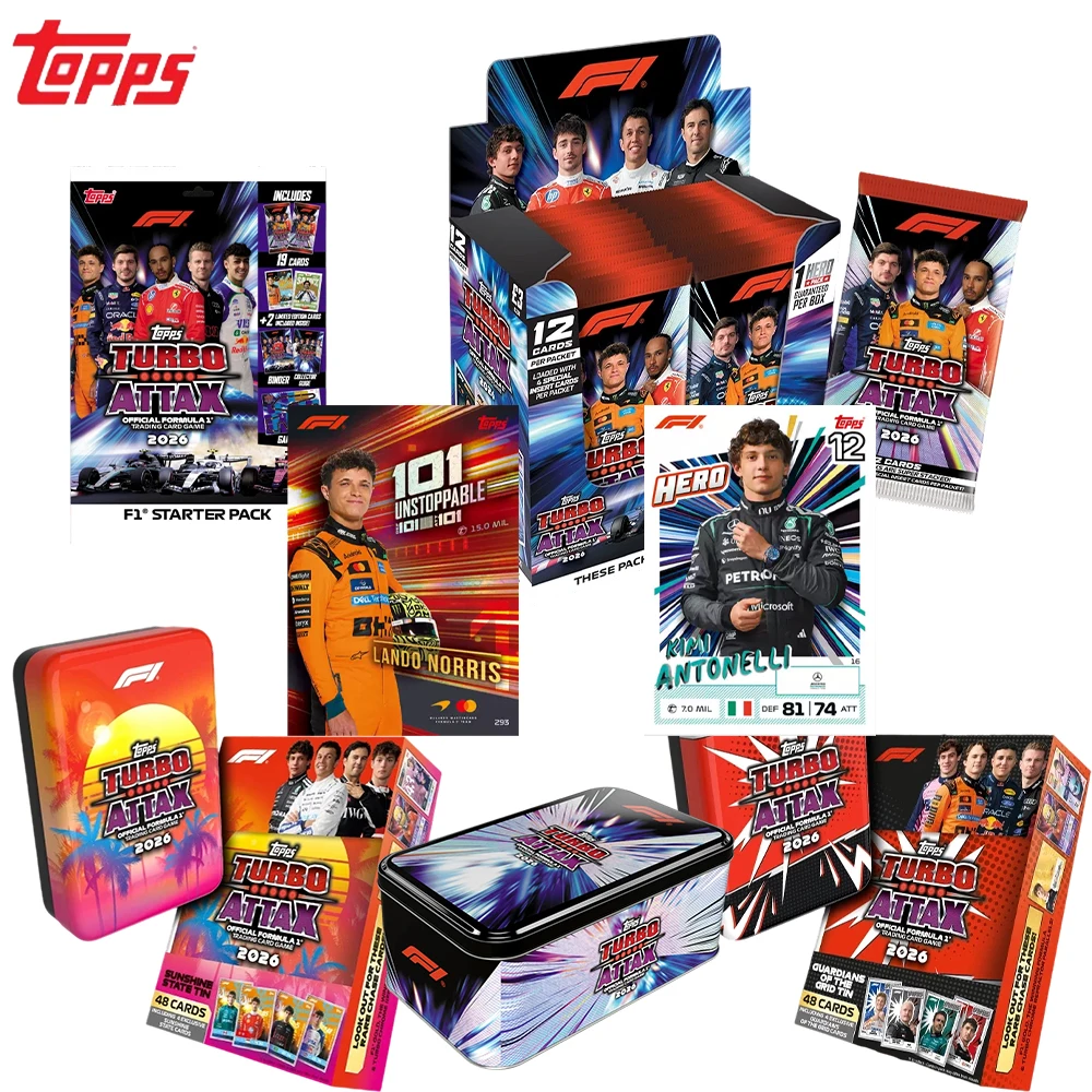 Genuine TOPPS 2026 F1 Turbo Attax Booster Pack Official Formula 1 Racing Rare Foil Driver Collectible Trading Card Toys