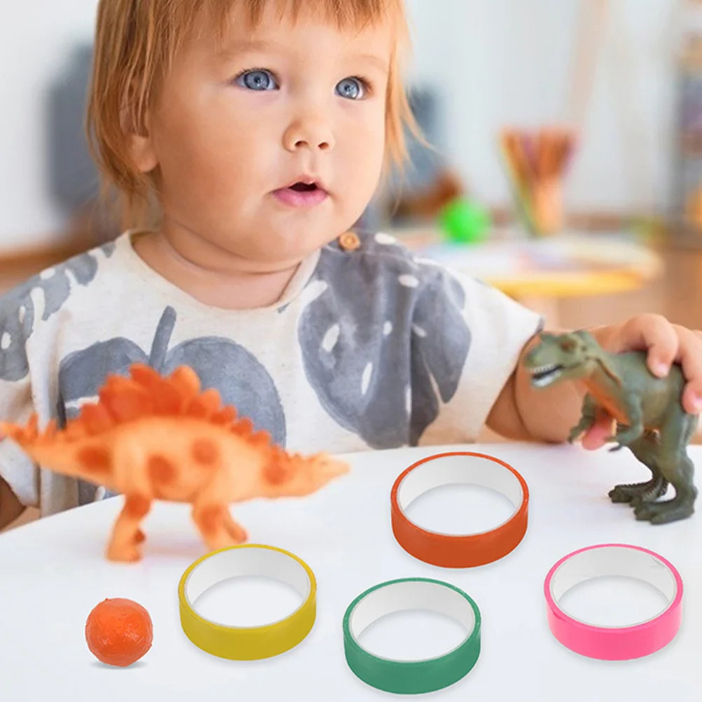 6 قطع من الأشرطة اللاصقة الملونة لتخفيف التوتر، أشرطة لاصقة للعب في المنزل والمكتب والسفر