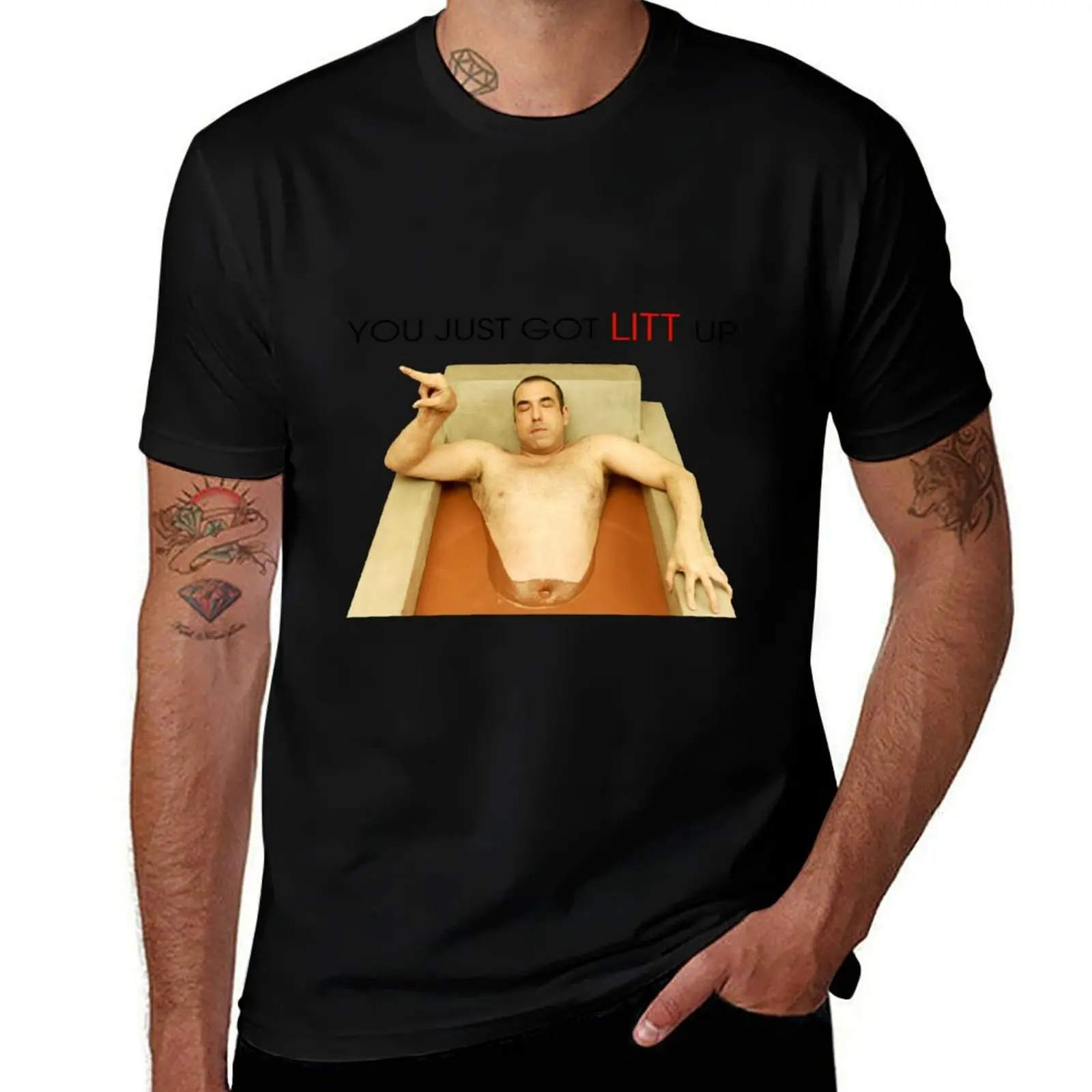 

Louis Litt body funny T-Shirt man t shirt summer t shirts for man graphic cars T-Shirt