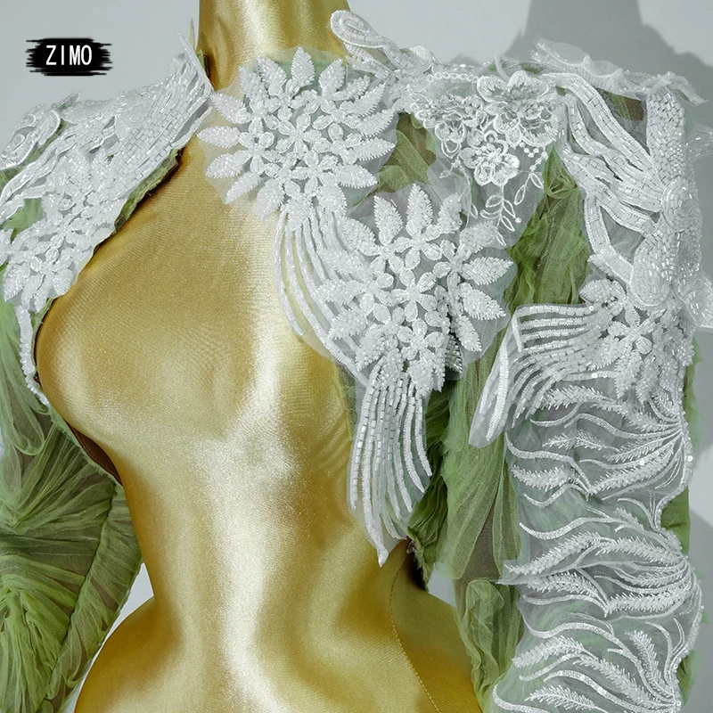 سباركل توهج سترة معطف المرحلة شرابات مجموعة مثير المرأة جوجو ملهى ليلي حفلة كرنفال المحاصيل القمم ارتداء المغني أداء زي