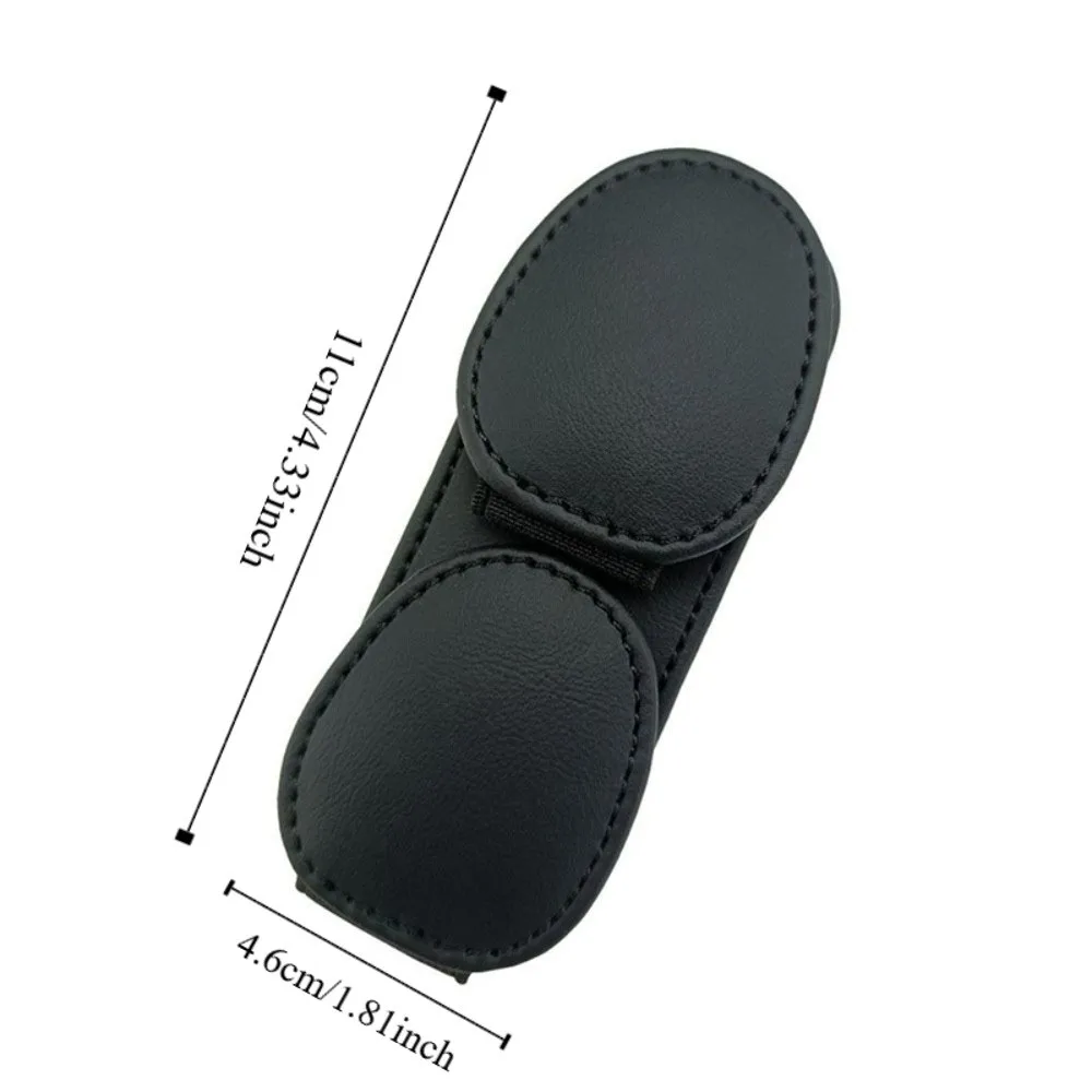 Marco magnético para gafas de sol de coche, organizador de visera de cuero PU, Clip para tarjeta de billete, Clip doble, Clip de almacenamiento estable para gafas, camión