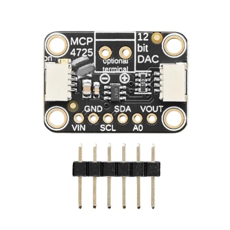 MCP4725 12-Bit Digital-To-Analog Converter Module DAC Splitter Board I2C Interface Communication Module