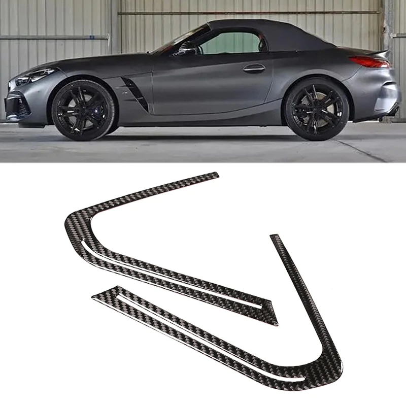 Car Soft Carbon Fiber Interior Door Ambient Light Decorative Panel Cover Trim Stickers For-BMW Z4 G29 2017-2020