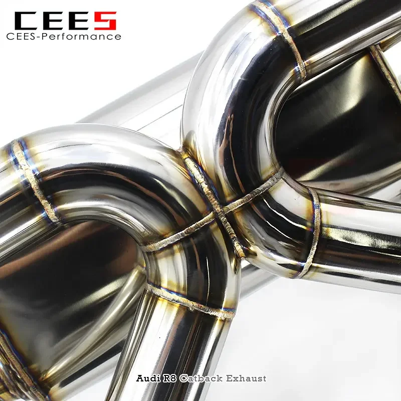 CEES Catback Exhaust for AUDI R8 5.2L 2015-2022 Tuning Performance Valve Mufflers Exhaust Assembly Car Accessories AutoAccessory