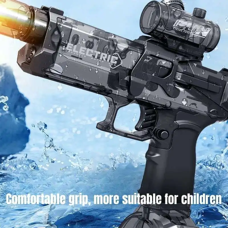 Pistolet à eau électrique haute pression pour enfants, jouets d'été en plein air, plage, piscine, jardin, jeux de combat, rafales automatiques, cadeaux de pistolet à eau