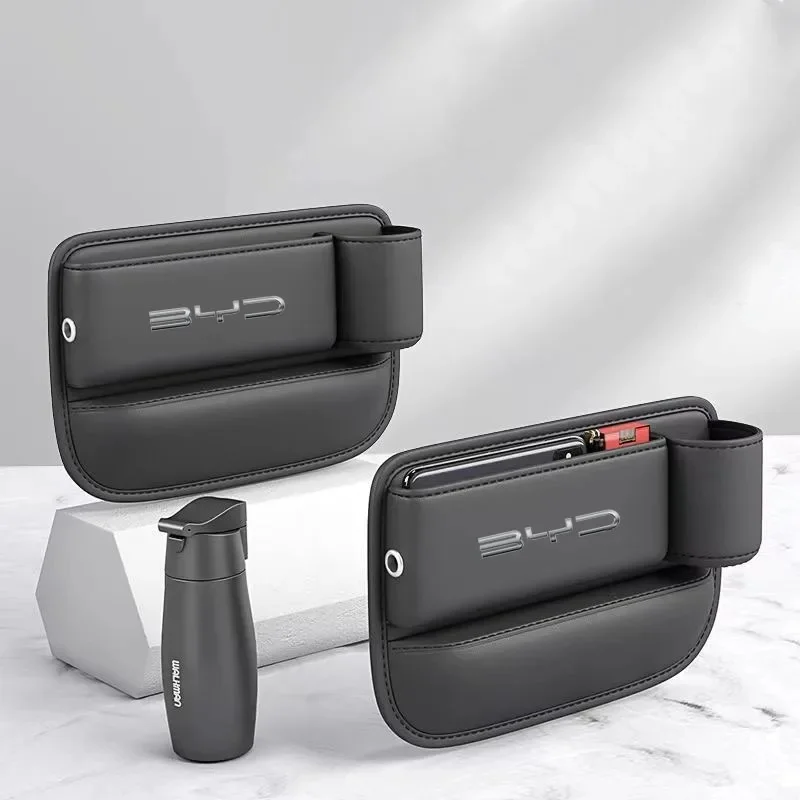 Leather Car Seat Seam Gap Storage Organizer For BYD Atto3 Seal Han Tang Dolphin Song Yuan Multifunctional Side Gap Filler Access