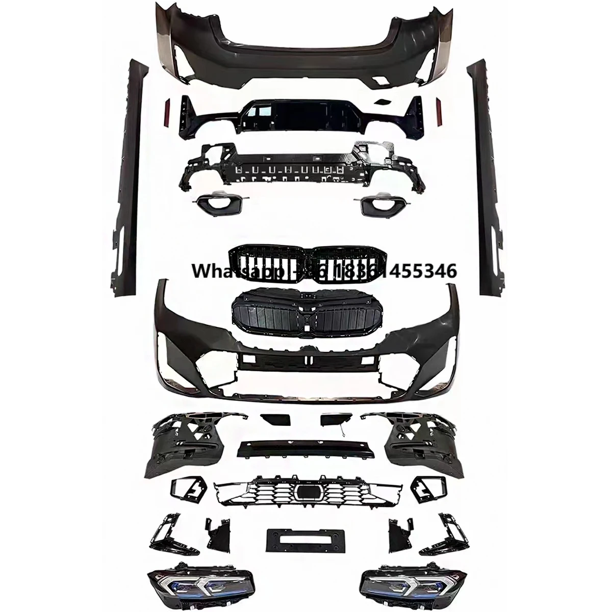 

For 3 SERIES G20 2019-2022 . Alterated to G20 2023 Grille Headlight Bumpers Body Kit