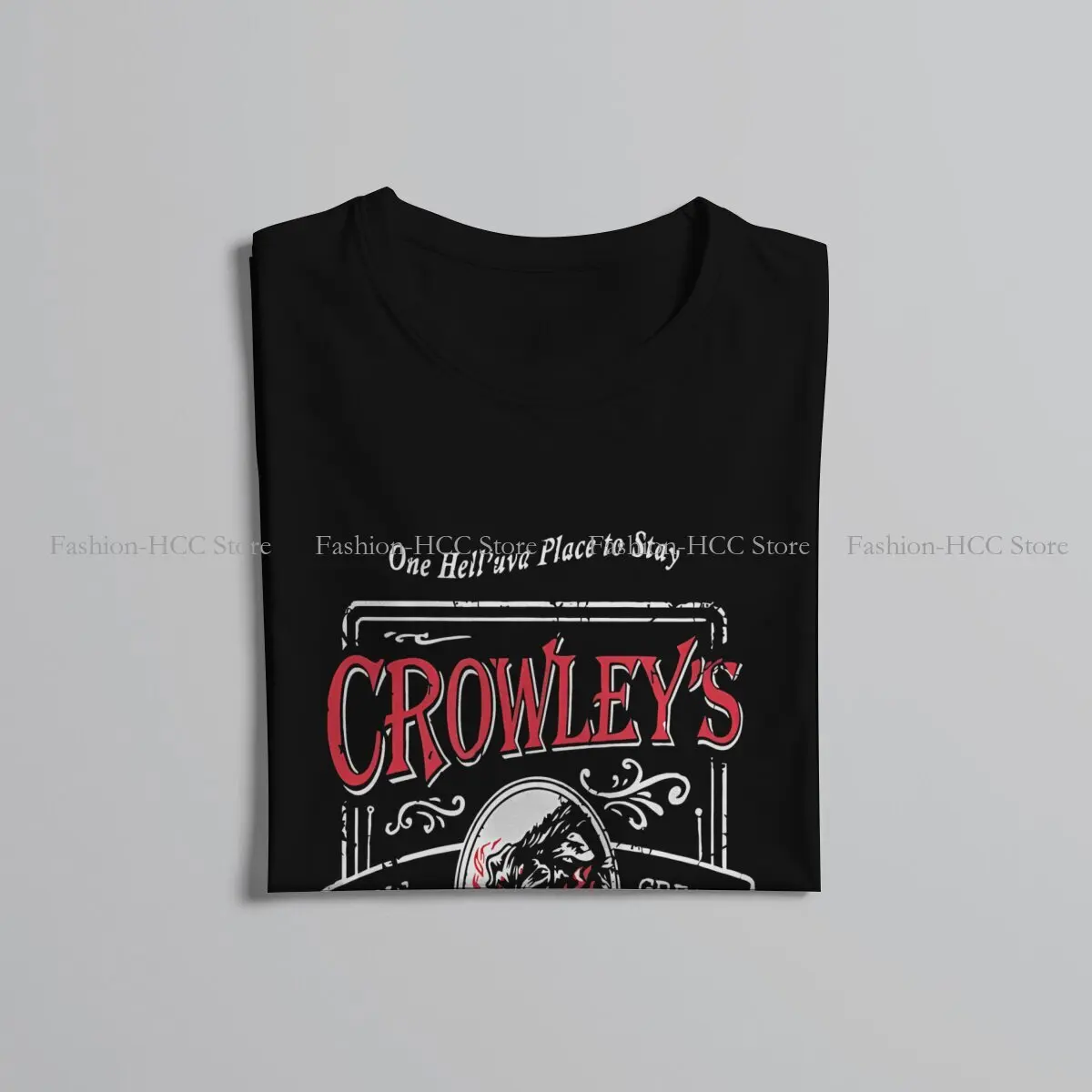 Crowley\'s Crossroads Inn Casual TShirt Dean Winchester Supernatural Printing Streetwear Leisure T Shirt Men