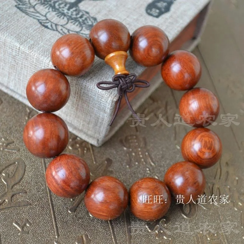 Natural rosewood bead bracelet Vietnamese vanilla rosewood bracelet Men's stationery wooden bracelet 15/18/20