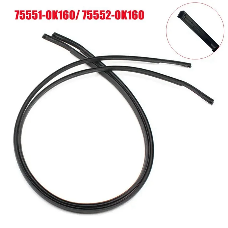 

ABGR-75551-0K160 75552-0K160 For Toyota Hilux 1Pair Dual Cab Car Roof Drip Finish Moulding Seal Strips Trim Replacement Parts