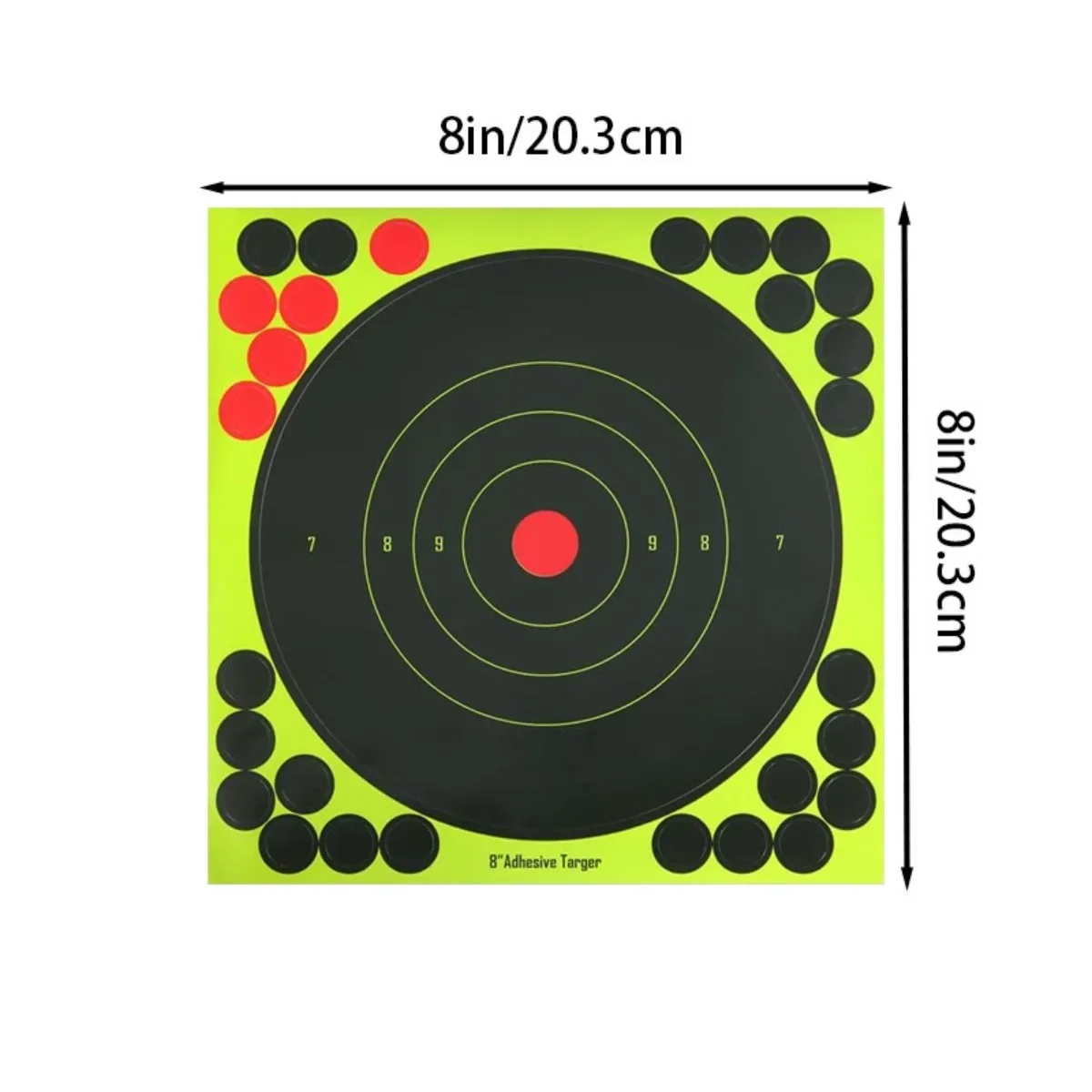 10/20/50pcs Shooting Target Stickers, 8inch Self-stick Splatter Paper for Precision Darts Training, Shooting Practice, Hunting