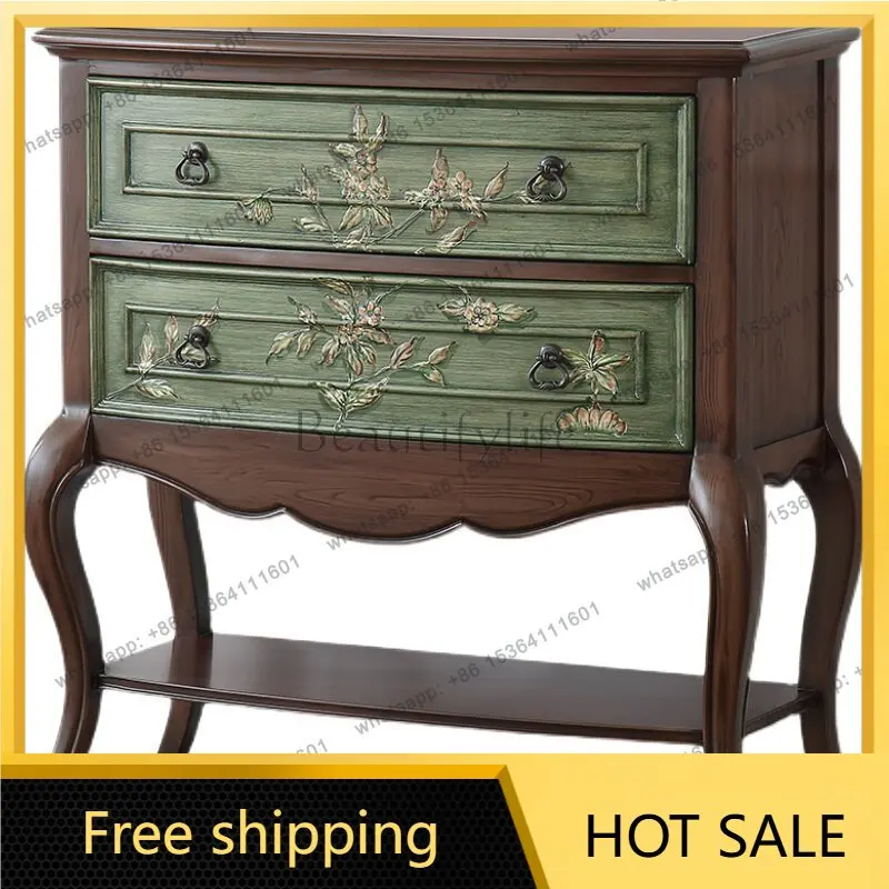 XX. American country, foyer porch cabinet, living room decorative storage drawer cabinet