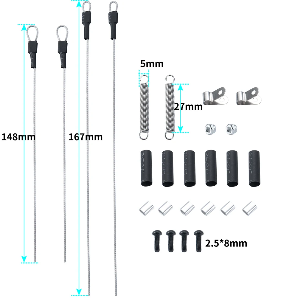 AXSPEED 1Set Steel Rope for Axial SCX6 AXI05000 1/6 RC Crawler Car Upgrade Parts Accessories