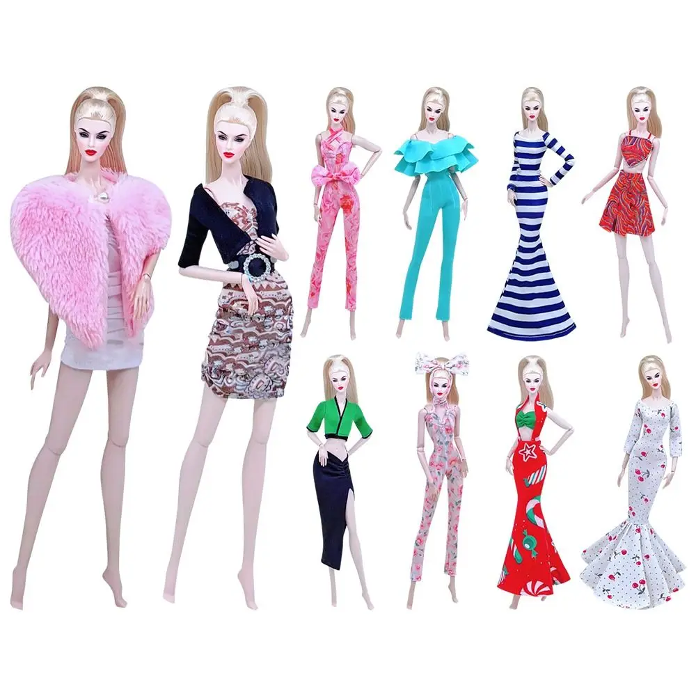 Fashion Doll Elegant Dresses Casual Wears DIY Accessories Princess Tops Skirt Kids Toys Mini for 1/6 BJD 30cm Dolls