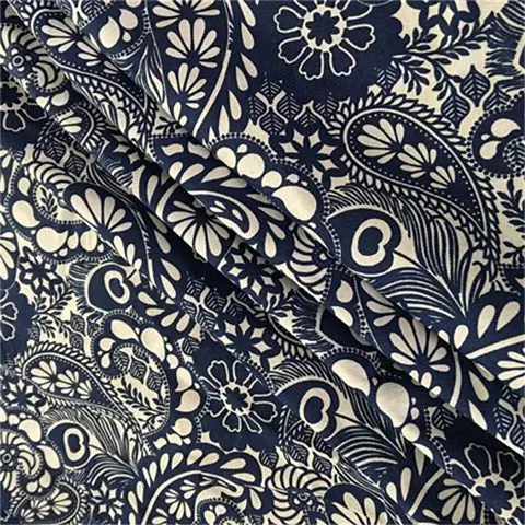 Chinese Style Canvas Fabric Printed By Meters for Curtains Tablecloth Sewing Thick Flower Pattern Sofa Cloth Breathable Durable