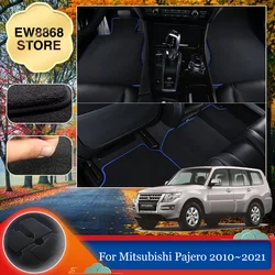 Car Floor Mat for Mitsubishi Pajero Montero Shogun V80 V90 V97 2010~2021 Foot Cover Carpet Parts Pad Rug Custom Panel Accessorie