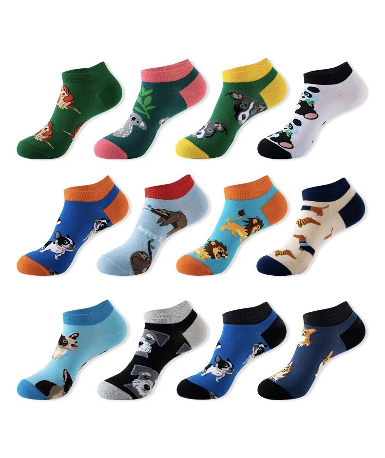 

2024 New Original Hot Sale Spring and Summer Men's Socks Animal corgi Panda Boat Socks Men's Fashion Socks