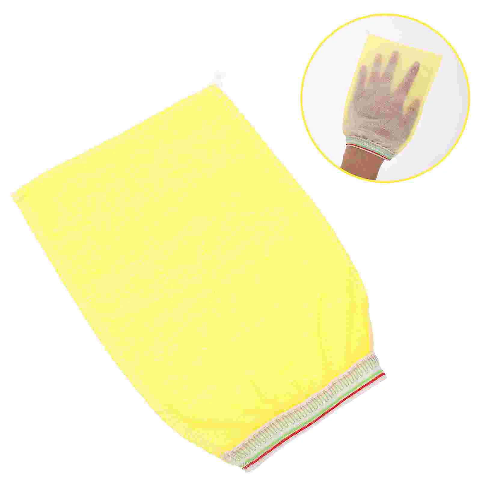 25 Pcs Cleaning Gloves Bath Sponge Disposable Towel Body Massage Exfoliating Mitts Yellow Woman Child