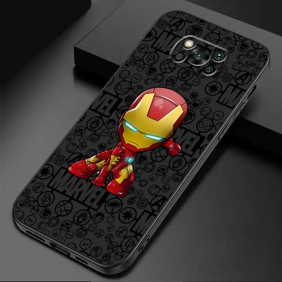 Marvel Superhero Phone Case for Poco F1 F3 F4GT F5Pro X3 NFC Pro X4Pro5G X4GT X5 Pro5G M3 Pro 5G M4 Pro 5G M5s C40 C50 C51 C61