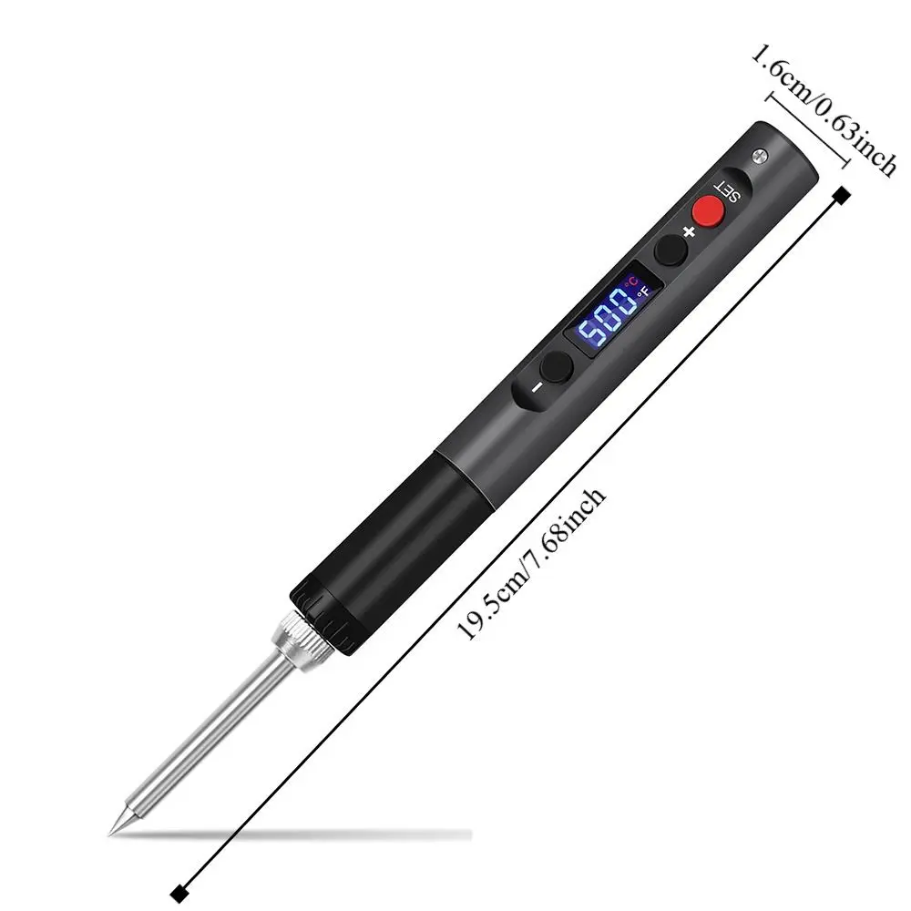 65W Lötkolben-Set, einstellbare Temperatur, schnelle Erwärmung, elektrischer Lötkolben, LCD-Digital, mit Lötkolbenständer