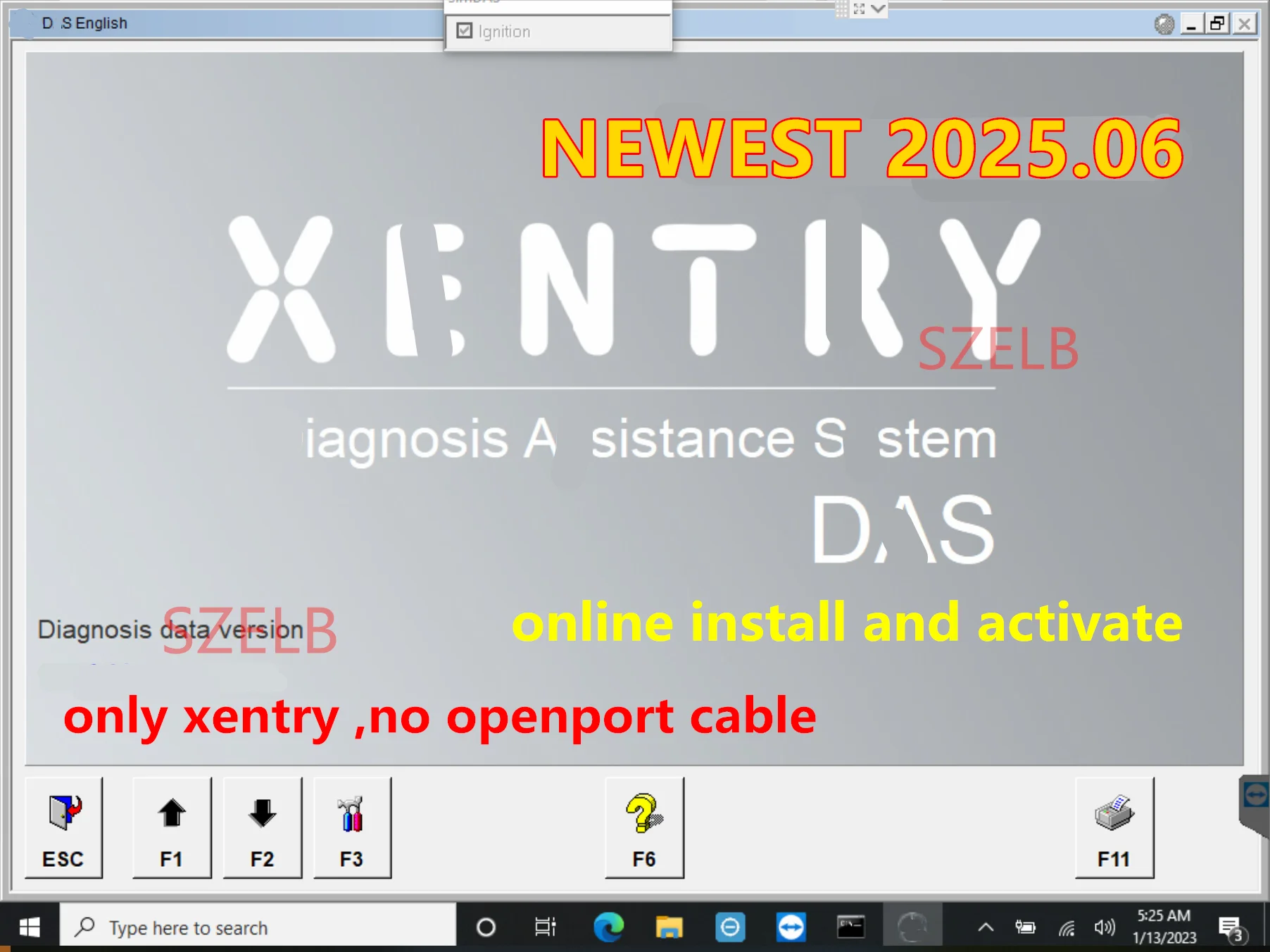 2025.06 Xentry Full Softwares Vediamo DTS WIS EPC Starfinder Preinstalled on Internal SSD for Openport 2.0 / J2534 OBD2 Scanner