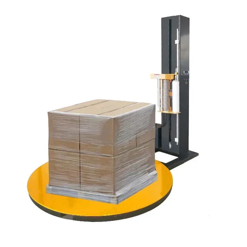 Semi Automatic pallet Wrapper plastic stretch film packing hine pallet wrapping hine