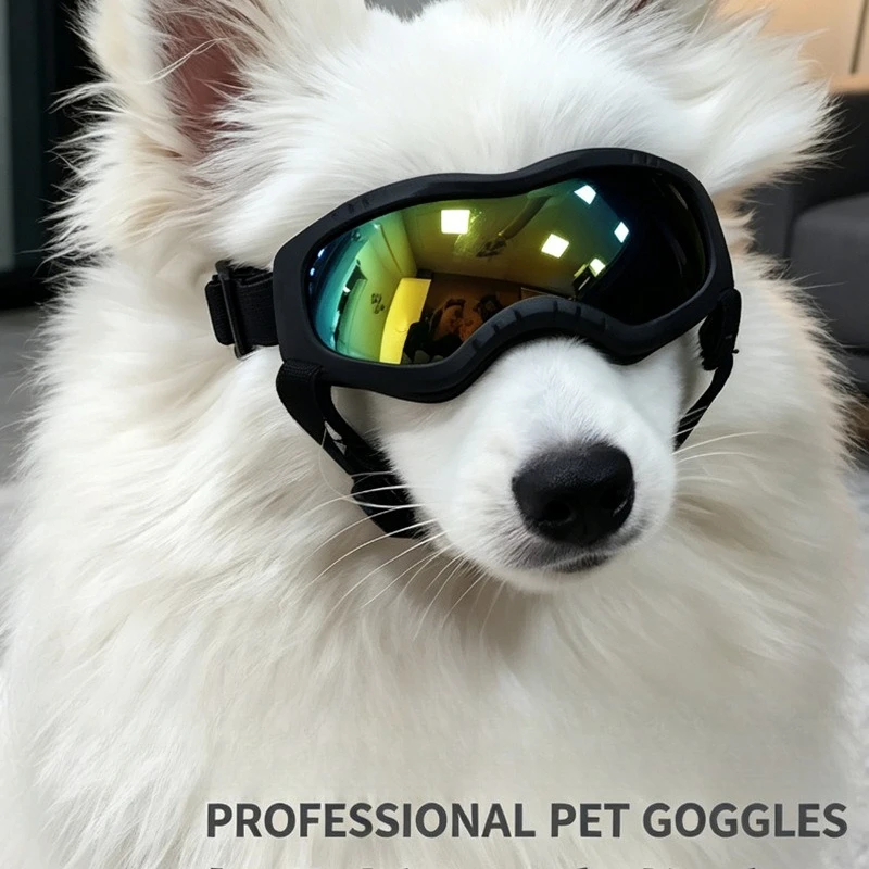 Pet Gear Large and Medium-Sized Dog Safety Goggles for Outdoor Cycling, UV Protection, Windproof, Trendy Dog Sunglasses