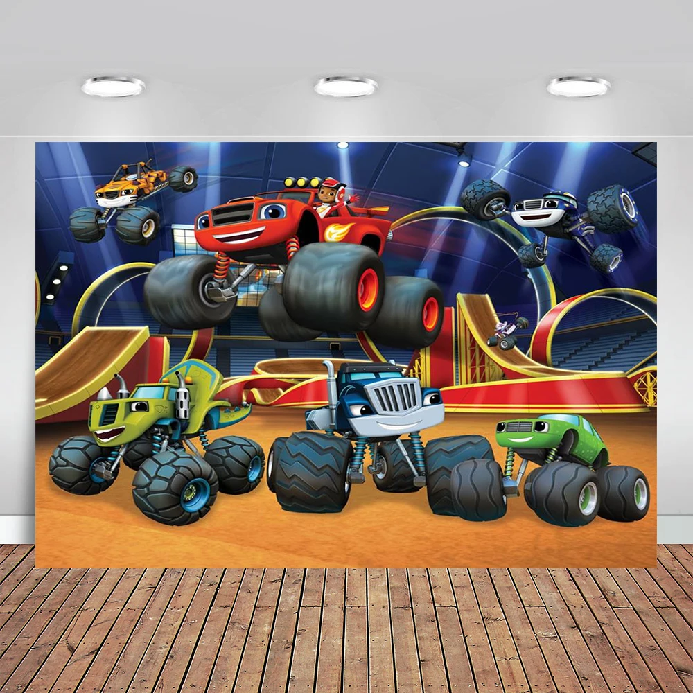 خلفية التصوير الفوتوغرافي من آلة الوحش للبنين ، صور بوث الدعائم لعيد ميلاد ، كشك الصور ، خلفية شاحنة حمراء والسيارات