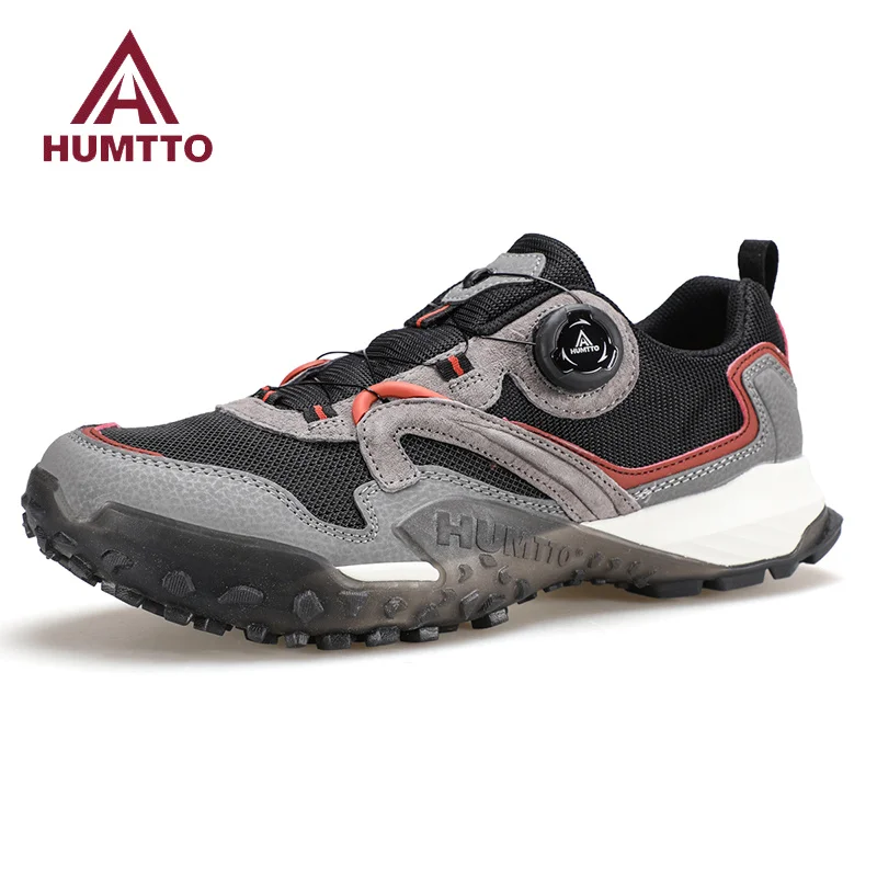 HUMTTO Breathable Shoes for Men Luxury Designer Men\'s Sneakers Anti-slip Sports Hiking Boots Man 2024 Outdoor Trekking Sneaker