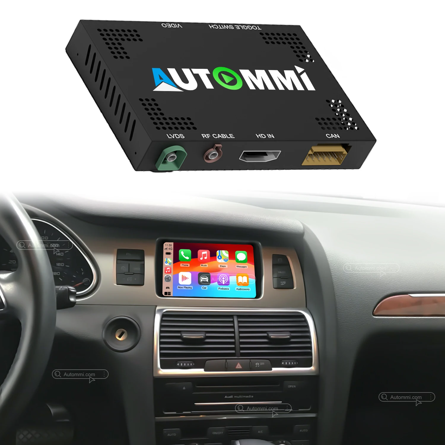 Q7 4L Wireless Apple CarPlay MMI/ MIB Android Auto Decoder Module Interface Kit For 2009-2018 Audi Q7 4L