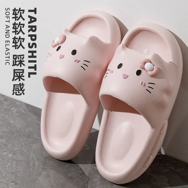 The New Sanrio Hello Kitty Shoe Slippers Fashion Slippers Summer Slippers Cute Cartoon Casual Fashion 1Pretty Girl's Beach Shoes