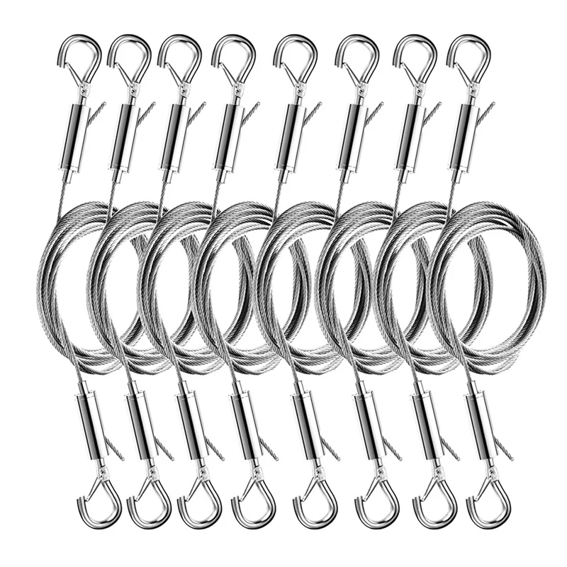 GTBL 8PCS Adjustable Picture Hanging Wire Kit,Frame & Mirror Hanging Wire Kit,6.6FT Heavy Duty Stainless Steel Wire