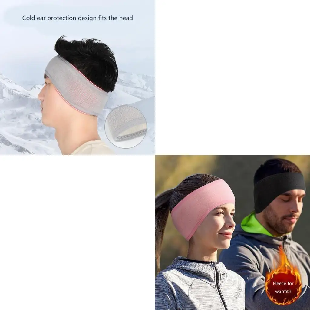 

Multifunctional Headband Winter Fleece Ear Warmer Breathable for Running Skiing Snowboarding Stay Warm