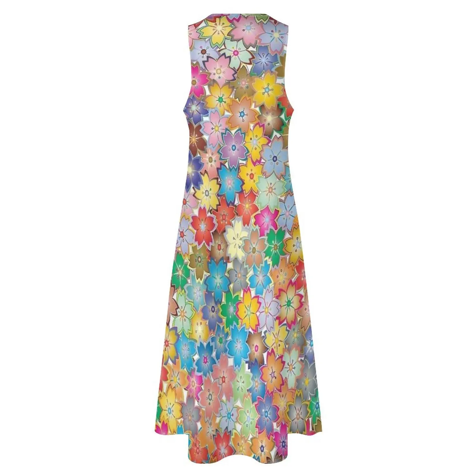 Robe longue à fleurs pour femmes, streetwear, boho, plage, boîte de nuit, maxi, cadeau, été