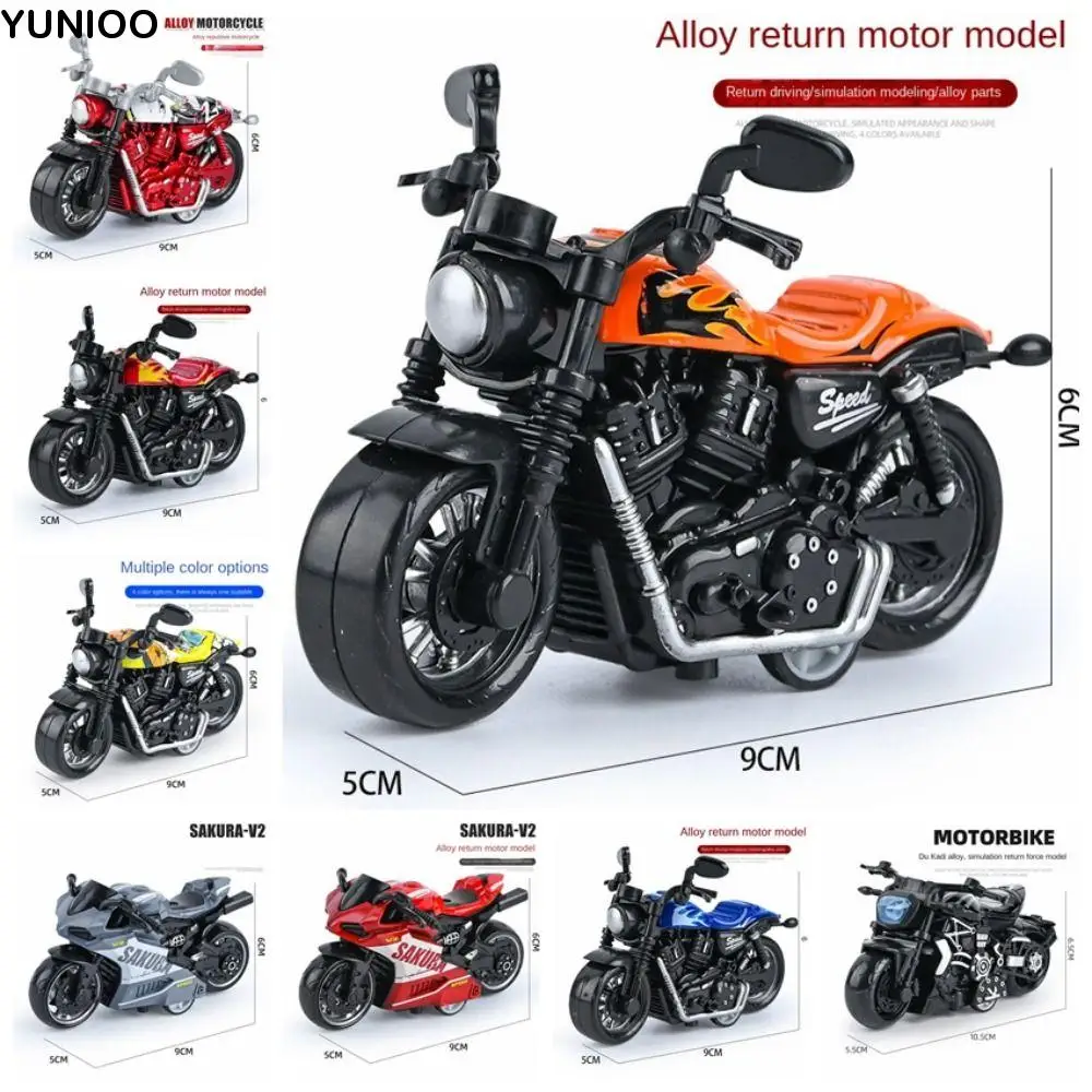 Pull Back Car Pullback Motorcycle Model Mini Simulation Simulation Locomotive Model Locomotive Alloy Motorcycle Action Figures